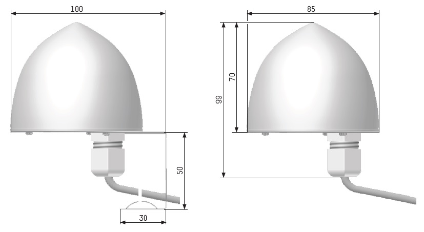 Габаритные размеры Bodet GPS ANTENNA 