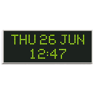 Настенные цифровые часы с календарем 4520E.05.G.S.EU