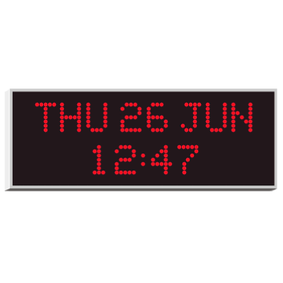 Настенные цифровые часы с календарем 4520E.05.R.S.EU