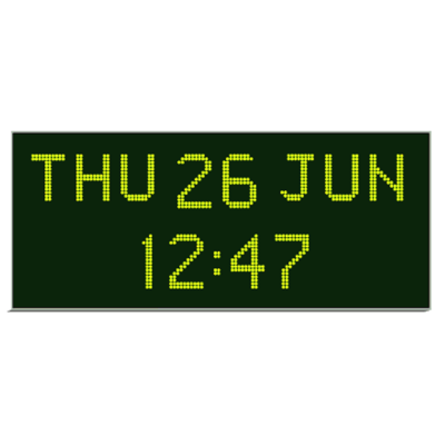 Настенные цифровые часы с календарем 4520N.12.G.S.UK