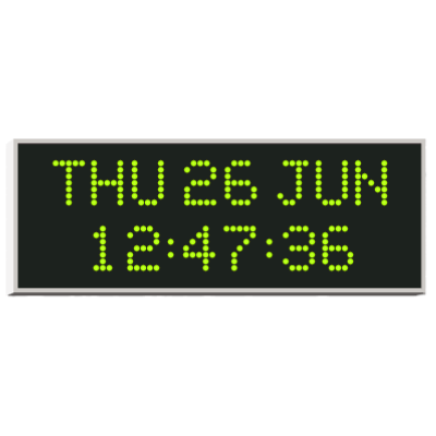 Настенные цифровые часы с календарем 4530N.05.G.S.PoE