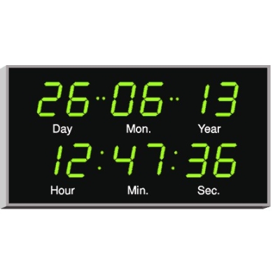 Двусторонние потолочные цифровые часы с календарем 