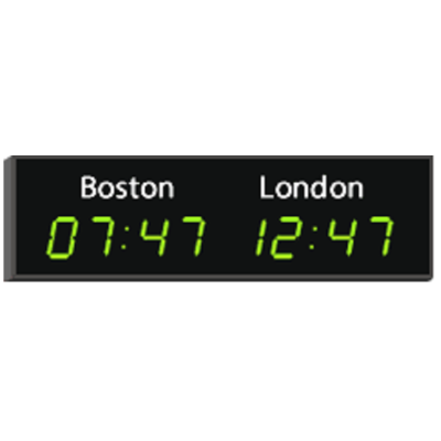 Настенное цифровое табло мирового времени 4740N/2.057.G.S.EU