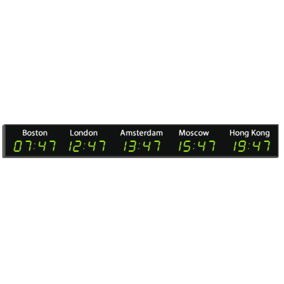 Настенное цифровое табло мирового времени 4740N/5.057.G.S.EU