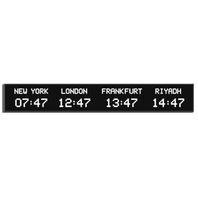 Настенное цифровое табло мирового времени