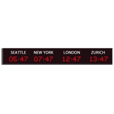 Настенное цифровое табло мирового времени