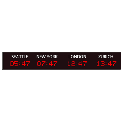 Настенное цифровое табло мирового времени 4740N/4.05.R.S.EU