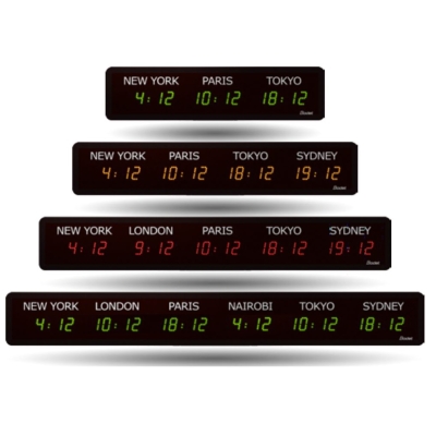 Светодиодное табло мирового времени WORLD STYLE (93736x)