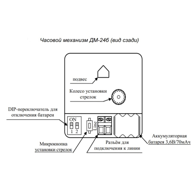 Вторичные стрелочные часы с посекундной синхронизацией IP54 СВ-100.ДС24/СИ