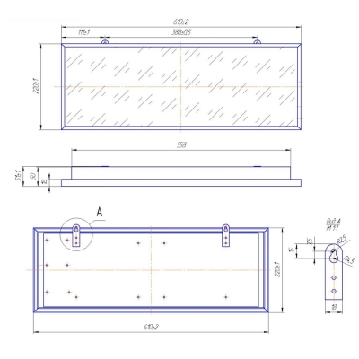 Цифровые вторичные светодиодные часы ЦВС-4.Б.100.МС.Т