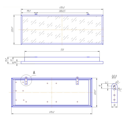Цифровые вторичные светодиодные часы ЦВС-4.Б.100.МС.Т