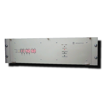 Первичные сдвоенные кварцевые цифровые часы в Rack-корпусе ЦП-2-R2