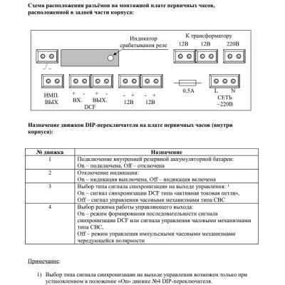Первичные кварцевые цифровые часы с усилителем импульсов ЦП-2-R1-У48