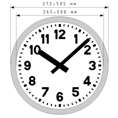 Стрелочные вторичные часы ЧВС 400 NTP PoE