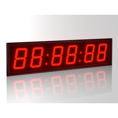 Офисные светодиодные часы, 6 знаков Импульс-410-EURO-HMS