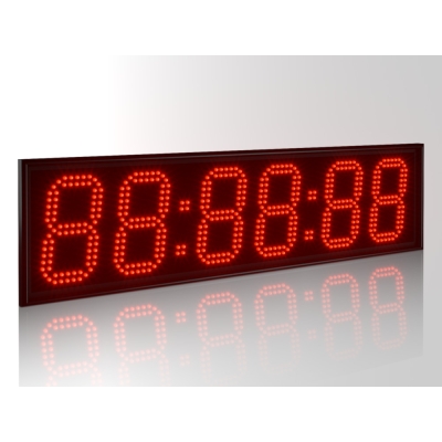 Всепогодные светодиодные часы, 6 знаков Импульс-415-HMS-T