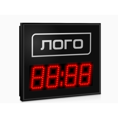 Цифровые светодиодные часы с логотипом