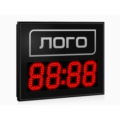 Цифровые светодиодные часы с логотипом