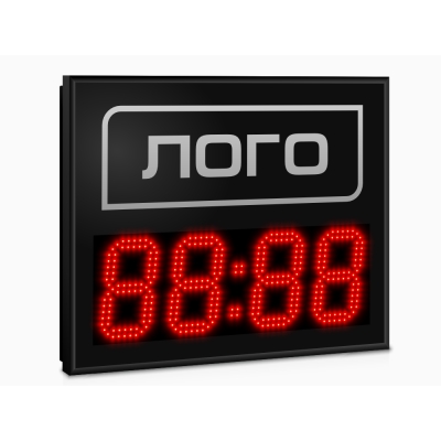 Цифровые светодиодные часы с логотипом