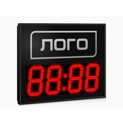Цифровые светодиодные часы с логотипом