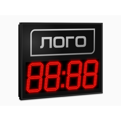 Цифровые светодиодные часы с логотипом