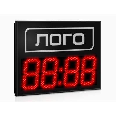 Цифровые светодиодные часы с логотипом