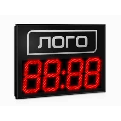 Цифровые светодиодные часы с логотипом