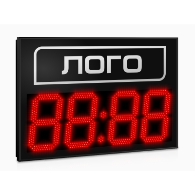Цифровые светодиодные часы с логотипом