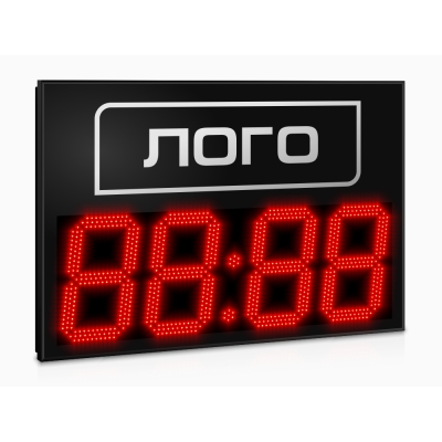 Цифровые светодиодные часы с логотипом