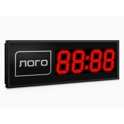 Цифровые светодиодные часы с логотипом