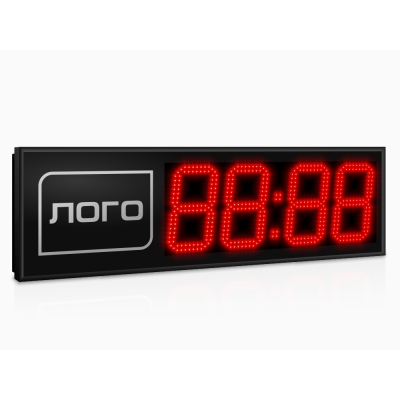 Цифровые светодиодные часы с логотипом