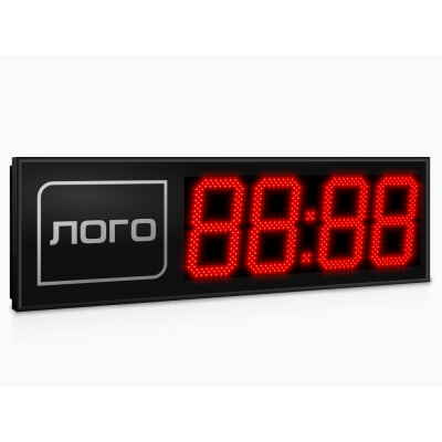 Цифровые светодиодные часы с логотипом
