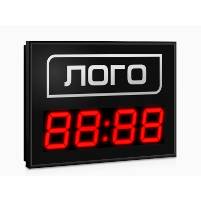 Цифровые светодиодные часы с логотипом