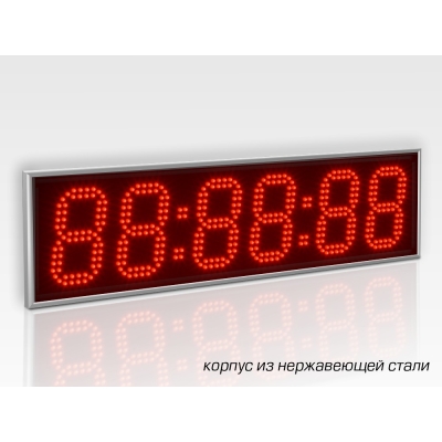 Цифровые часы из нержавеющей стали, 6 знаков