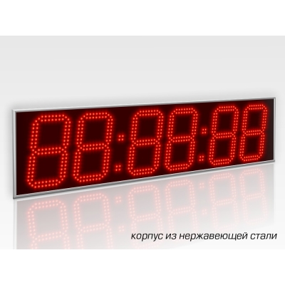 Цифровые часы из нержавеющей стали, 6 знаков