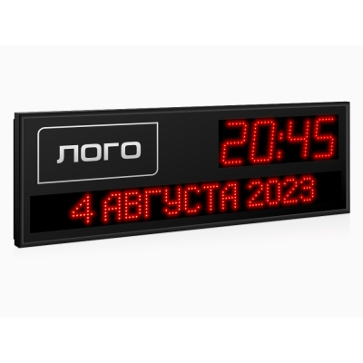 Светодиодные часы-календарь с местом для логотипа