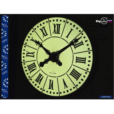 Классические уличные часы с серой обечайкой SH09924